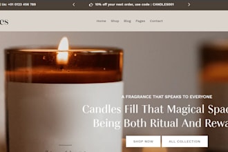 design candle, lighting, spiritual tarot reading shopify store candle website