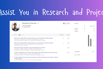 assist in machine learning research and projects