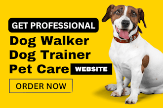dog walking website pet sitting website wordpress website, squarespace, wix