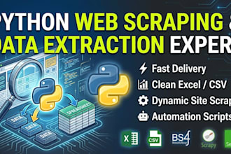 do web scraping and data extraction as a python web scraper