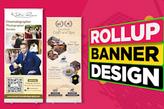 design roll up banner, pull up, retractable, roller banner or stand banner ads