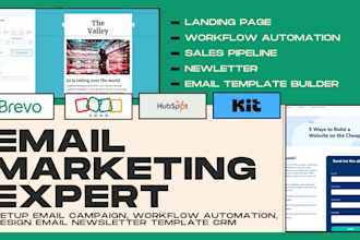 setup email campaign, workflow automation,  design email newsletter template CRM