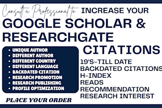 increase google scholar citations, backdate citations via researchgate coauthors