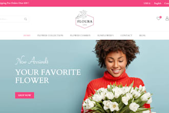 design 7 figure flower shopify florist store flower website