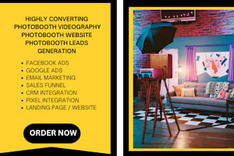 generate photobooth leads photography website photography leads videography