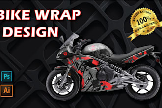 do amazing racing motorcycle wrap, desert bike and bike wrap,car wrap, boat wrap