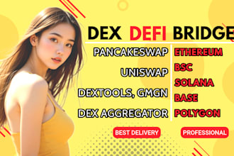 develop dex defi aggregator cross chain bridge on evm solana sui substrate