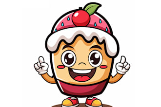 design sweet playful candy mascot logo for your company