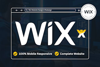 create responsive wix website redesign, design, wix studio