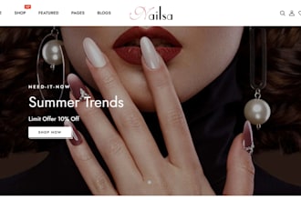 design 7 figure nail shopify nail salon store beauty website