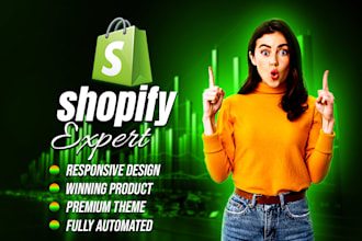 set up a shopify store or a shopify ecommerce store and dropshopping