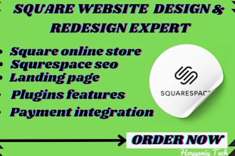 do square website design square online store squarespace square landing page