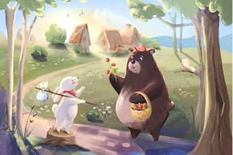 illustrate children story book illustration and children story book illustration