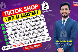 fix tiktok shop, setup tiktok shop, tiktok virtual assistant, a z store manager