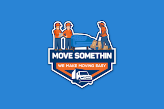 do a sleek and modern transport home delivery logo design