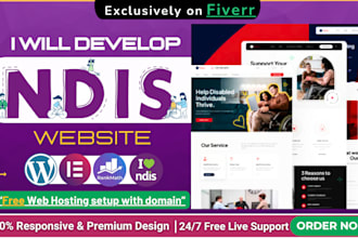 do ndis website service by wordpress with free hosting, domain