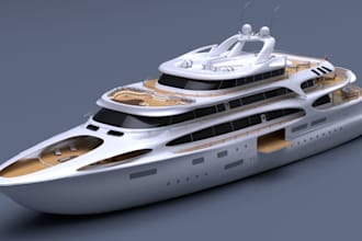 do realistic 3d airplane animation,3d yacht animation, aircraft interior,3ds max