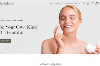 build skincare, hair extension, lipgloss, cosmetics beauty shopify store website