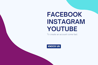create a facebook id and page instagram id and youtube