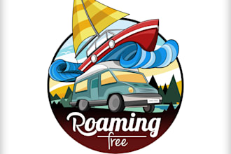 create a premium outdoor adventure logo for your brand
