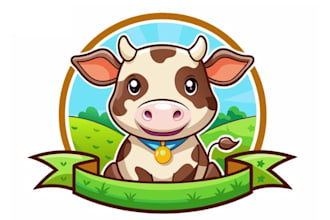 make cartoon agriculture logo for farms markets