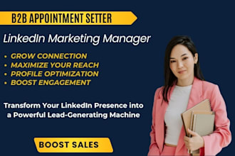 be your b2b and b2c sales manager and appointment setter