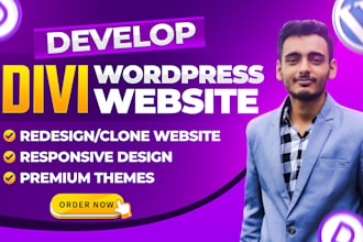 be expert for divi wordpress website, using divi theme