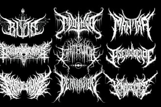 design death metal logo,slamming ,gore grind,black metal