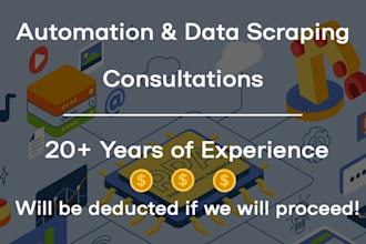 provide expert automation, data scraping consultation