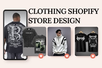 design modern clothing store fashion website streetwear y2k clothing brand store