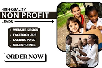 generate nonprofit donation lead charity leads design ngo fundraising website ad