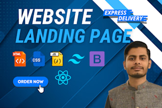 design custom website landing page express 24 hours delivery