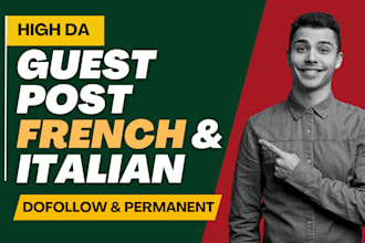 do french, italian guest post backlinks on french, italian sites