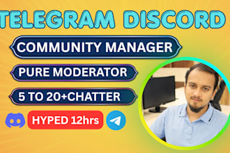pure community manager with 20 engaging chatter