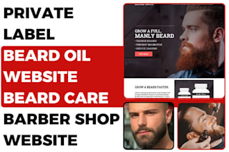 design private label beard oil website beard care store beard oil barber website