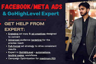 be your facebook meta ads expert with gohighlevel CRM integration