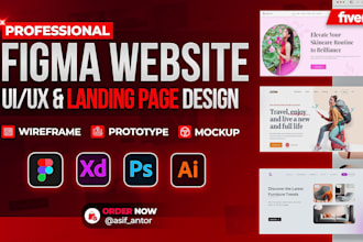 create modern website ui ux, landing page, figma website design