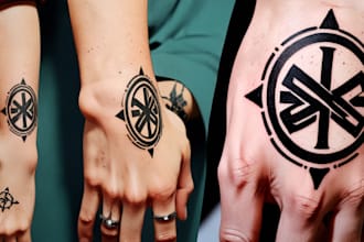 create any design in traditional tattoo or old school style