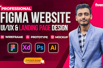 design modern website ui ux design, figma website, figma design website