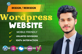 build, rebuild, or redesign your wordpress website or elementor website