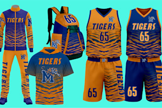 do basketball team accessories 3d look
