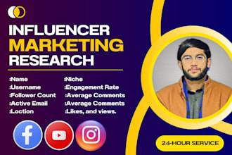 reseach best youtube,tiktok,instagram influencers