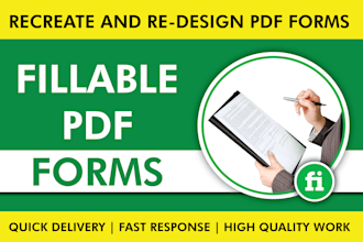 create fillable PDF form or convert doc to fillable pdf form