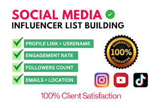 best instagram, youtube, and tiktok influencers list for influencer marketing