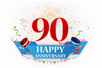 design high quality anniversary logo design with fastest delivery