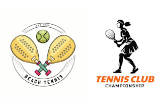 make creative sport badminton tennis logo
