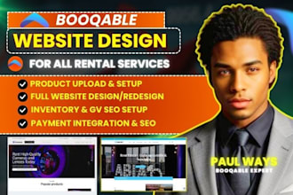 build booqable rental website, online booking website booqable online rental seo