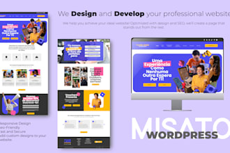 design and build your professional and commercial website on wordpress