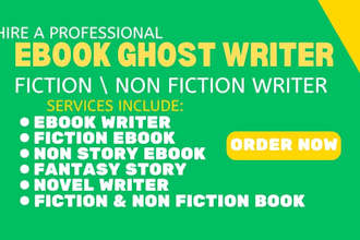ghostwrite nonfiction ebook, non fiction book ghostwriter, ebook writer
