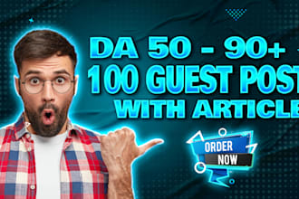 write and publish high da 100 guest post with seo backlinks